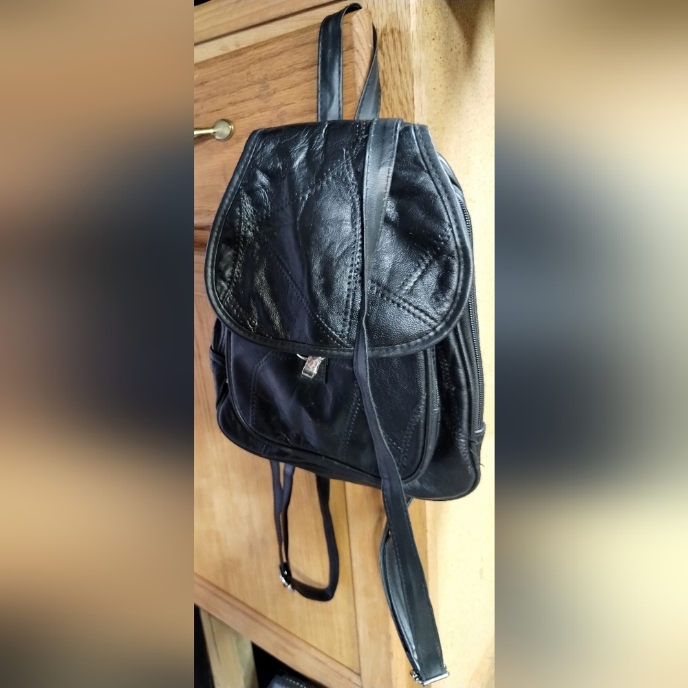 Small Black Backpack with Plenty Of Pockets
